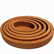 تصویر ۵ تکه پذیرایی چوبی بیضی درجه ۱ بدون بو شاپن روغن گیاهی 