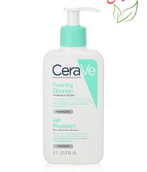 تصویر فوم شستشوی صورت مخصوص پوست نرمال و چرب سراوی مدل Cerave Foaming Cleanser Normal To Oily Skin 