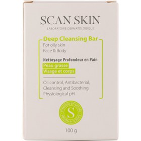 تصویر پن پوست چرب اسکن اسکین 100 گرم Scan Skin Deep Cleansing Bar 100g