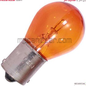 تصویر لامپ یک کنتاک نارنجی چراغ راهنما PY21W ا Lamp Lamp
