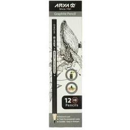 تصویر مداد مشکی Arya 3001HB بسته 12 عددی Arya Black Pencil