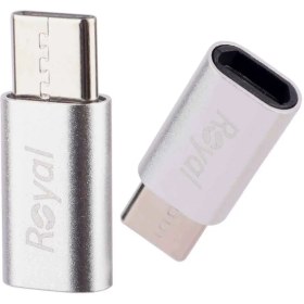 تصویر تبدیل میکرو USB به TYPE-C رویال Micro USB to TYPE-C ROYAL