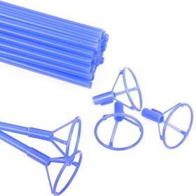 تصویر نی و گل بادكنک فویلی 50سانت آبی 