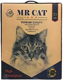 تصویر خاک گربه مدل کربن دار برند Mr.cat مستر کت 10 لیتری 