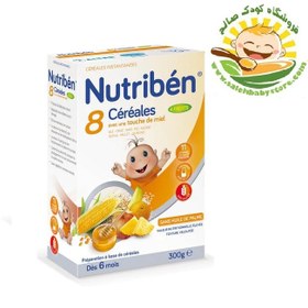 تصویر سرلاک بدون شیر 8 غله با عسل و 4 میوه نوتریبن Nutribén 