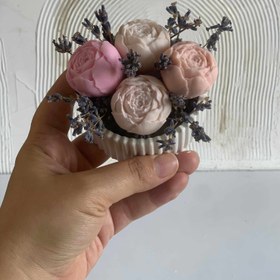 تصویر ظرف صابون 4 گل 