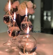 تصویر ست چهار تایی شمع پیرکس ا A-set-of-four-Pyrex-candles A-set-of-four-Pyrex-candles