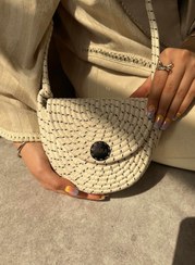 تصویر کیف دوشی زنانه ساحل کنفی نیم دایره زارا کیف کنفی باکیفیت و زیبا