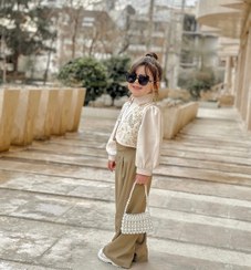 تصویر ست پوشاک دخترانه سه تیکه سوزن دوزی 