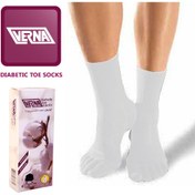 تصویر جوراب دیابت پنج انگشتی ورنا Verna Diabetic Toe Socks