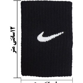 تصویر مچ بند تنیسی حوله ای نایک مدل Nike towel tennis wristband|مشکی 