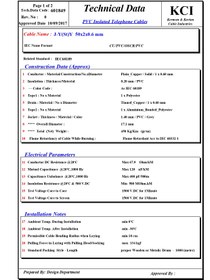 تصویر کابل پنجاه زوج 0/6 کرمان اصلی (هوایی) J-Y(st)Y 