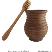 تصویر قیمت و خرید عسل خوری چوبی گردو مدل T0203 - چوبی سرا 
