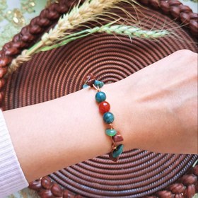 تصویر دستبند مدل تِرا - عقیق 