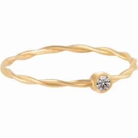 تصویر انگشتر سبک طنابی نگین‌دار 