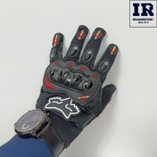 تصویر دستکش موتور سواری ردلاین مشکی 