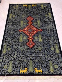 تصویر فرش دستبافت 6متری تمام پشم نقش قشقایی گل ابریشم رنگ گیاهی کد 0500084 