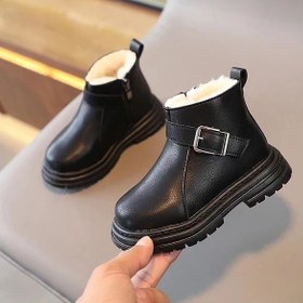 تصویر نیم بوت چرم بچگانه 018 Children's leather ankle boots