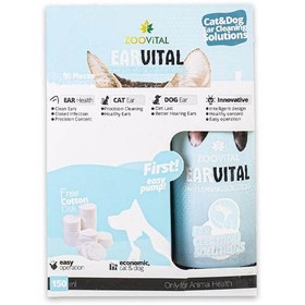 تصویر محلول تمیزکننده گوش سگ و گربه زوویتال مدل EarVital حجم ۱۵۰ میلی لیتر Zoovital Earvital for Cat and Dog 150ml