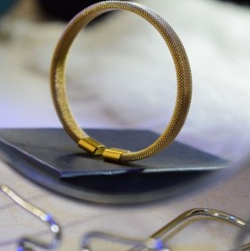 تصویر دستبند حصیری طلایی 