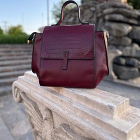 تصویر Tote bag زنانه تهیه شده از چرم طبیعی گاوی مدل دوکسا Women's tote bag made of natural cowhide leather, Doxa model