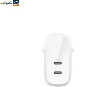 تصویر شارژر دیواری بلکین مدل WCB010dqWH PPS توان 60 وات Belkin BoostCharge Pro USB-C Wall Charger With PPS 60W