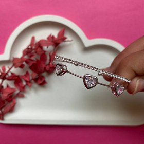 تصویر بنگل نگین دار قلبی 