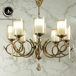 تصویر لوستر پذیرایی ۸ شعله ناین لوستر مون 