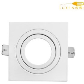 تصویر فریم قاب هالوژنی برش 8 سانتی متری سقفی توکار متحرک مدرن لوکس آلومینیومی مربعی لامپ‌خور FEC کد 1047 