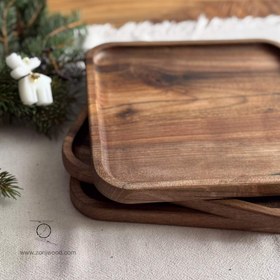 تصویر سینی مربع چوبی 