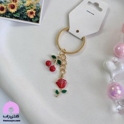 تصویر جاکلیدی و آویز کیف فانتزی طلایی 