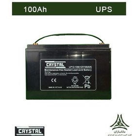 تصویر باتری 100 آمپر ساعت، 12 ولت CRYSTAL نوع UPS 
