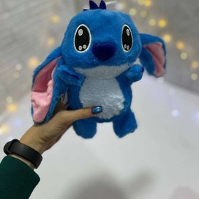 تصویر عروسک استیچ پرزی کوچک آبی 