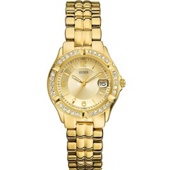 تصویر ساعت GUESS Gold-Tone Bracelet Watch نگین طلایی GUESS مدل: U85110L1 