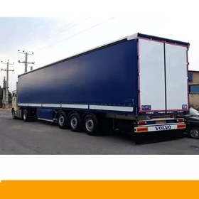 تصویر پارچه برزنت کانتینری ضد آب عرض ۲ متر درجه یک رنگ آبی وزن بالا 