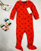 تصویر لباس سرهمی جورابدار نوزادی 4 تا 6 ماه نخ پنبه لوپیلو کد ۱۰۳ - آجری ا Baby-lupilu Baby-lupilu