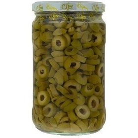 تصویر زیتون شور ورقه شده 630 گرم بیژن Bijan Sliced Sour Olive 630 gr