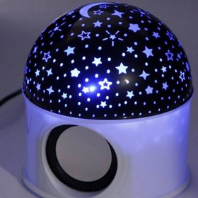 تصویر رقص نور نیمکره ماه ستاره بلوتوث دار 