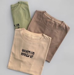 تصویر تیشرت نخ پنبه تکست دار 1392 