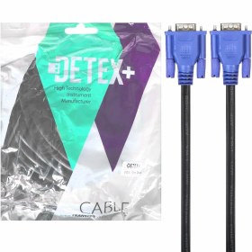 تصویر کابل 10 متری DETEX+ VGA 3+4 – مشکی 