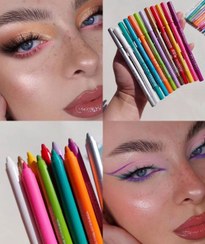تصویر مداد آرایشی شمعی رنگی برای چشم و لب - زرد 