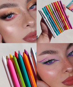 تصویر مداد آرایشی شمعی رنگی برای چشم و لب - زرد 