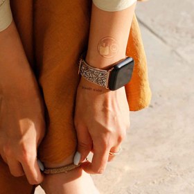 تصویر بند اپلواچ سواروسکی - ۴۲/۴۴/۴۵ / طلایی apple watch band