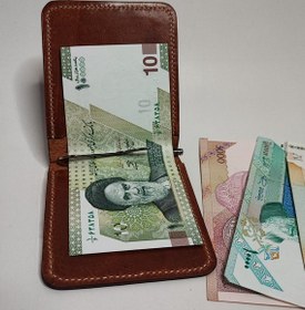 تصویر کیف جیبی مردانه دارای دلار گیر - چرم اصل 