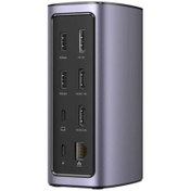 تصویر هاب و داک استیشن USB-C دوازده پورت یوگرین مدل CM555 Ugreen CM555 12-in-1 USB-C Hun and Docking Station