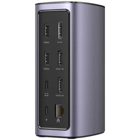 تصویر هاب و داک استیشن USB-C دوازده پورت یوگرین مدل CM555 Ugreen CM555 12-in-1 USB-C Hun and Docking Station