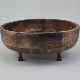 تصویر ظرف میوه چوبی گردو Walnut Bowl 
