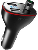 تصویر شارژر مخصوص خودرو راک RAU0621 R300 مجهز به بلوتوث اف ام ترانسمیتر ا RAU0621 R300 Bluetooth FM Transmitter RAU0621 R300 Bluetooth FM Transmitter