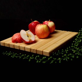 تصویر تخته سرو دو نفره چوبی، مدل روسا خود رنگ - 1 عدد serving board-009