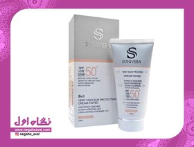 تصویر کرم ضدآفتاب پوست خشک و حساس SPF50 رز بژ سانیورا 